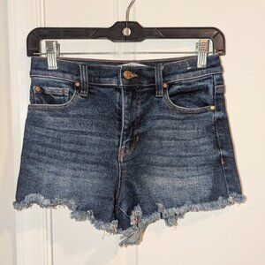 *3 FOR $9* Celebrity Pink Cut Off Raw Unfinished Hem High Rise Denim Jean Shorts